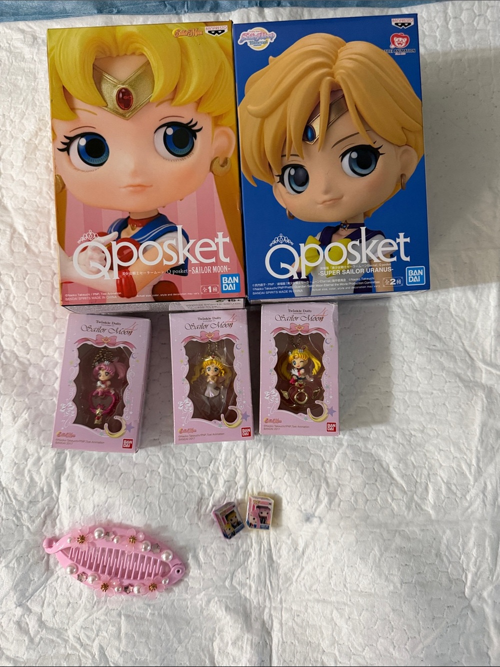 Sailor Moon & Uranus Collectible Figure Set - Pink/Blue